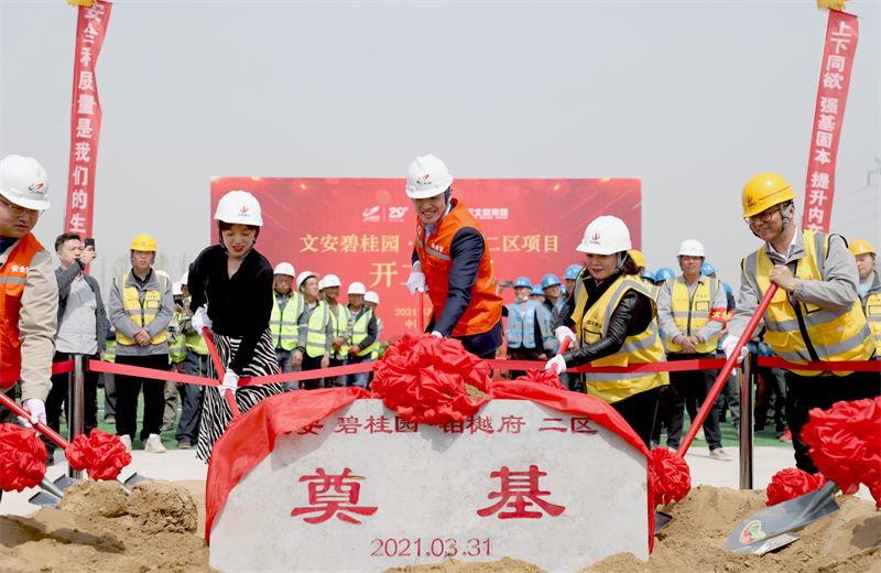 2021年3月31日，由北京集团承建的碧桂园·铂樾府二区工程正式开工，携手建设单位、监理单位一同在项目部举行了隆重的奠基仪式。